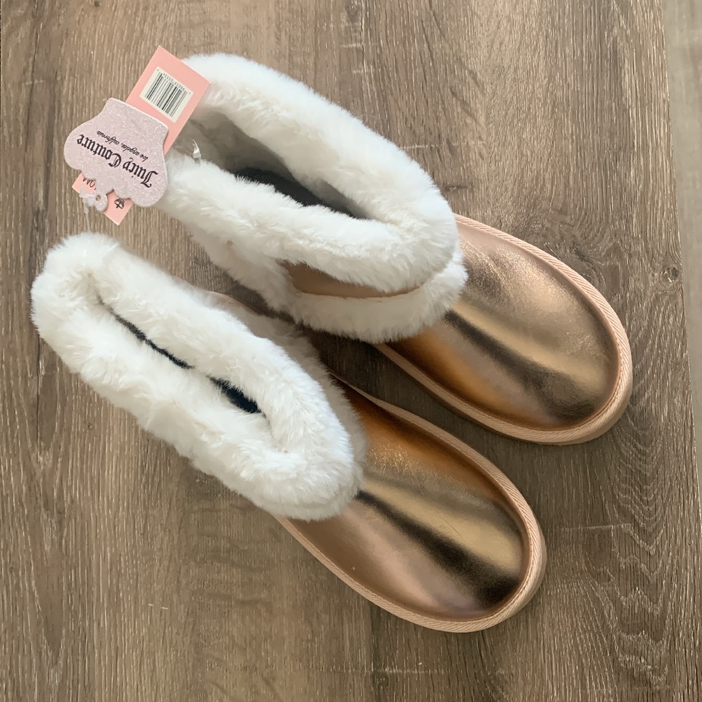 LMT: Juicy Couture Women Rose Gold Shimmer Boots - Picture 11 of 15